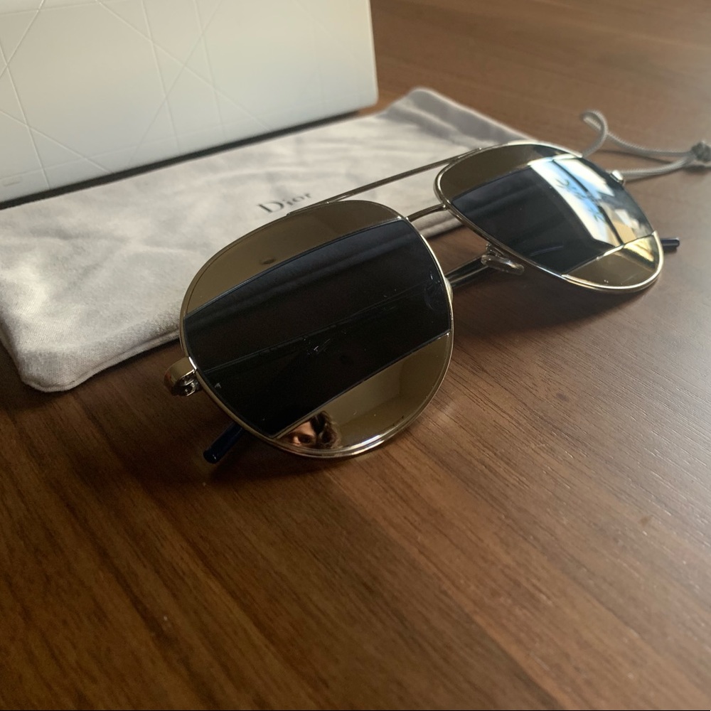 Christian Dior Split Aviator Sunglasses - Picture 1 of 4